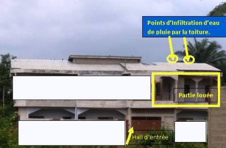 Points d'infiltration d'eau de pluie